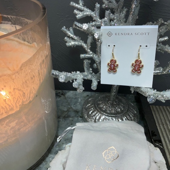 Kendra Scott Gingerbread Gold Drop Earrings - Picture 3 of 4